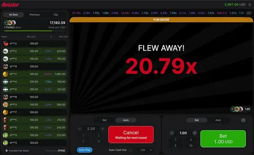 Aviator in-play